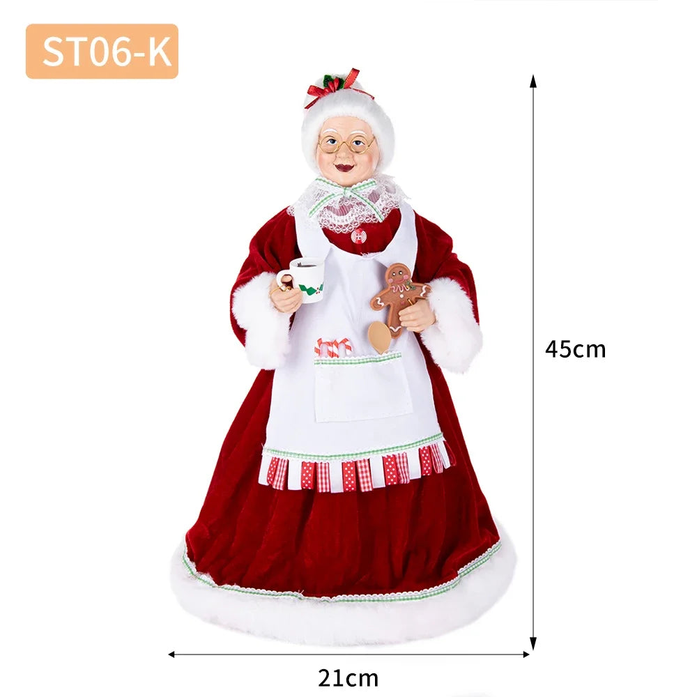 40cm natal anjo boneca estatueta brinquedo colher de árvore ornamentos em pé aniversário natal decorações navidad decoração para casa novedades