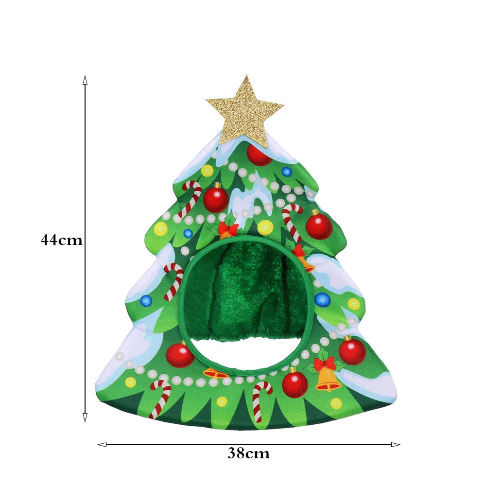 Natal engraçado chapéu novidade árvore de natal chips presente em forma de máscara boné chapelaria festa de natal prop ano novo navidad decoração favor