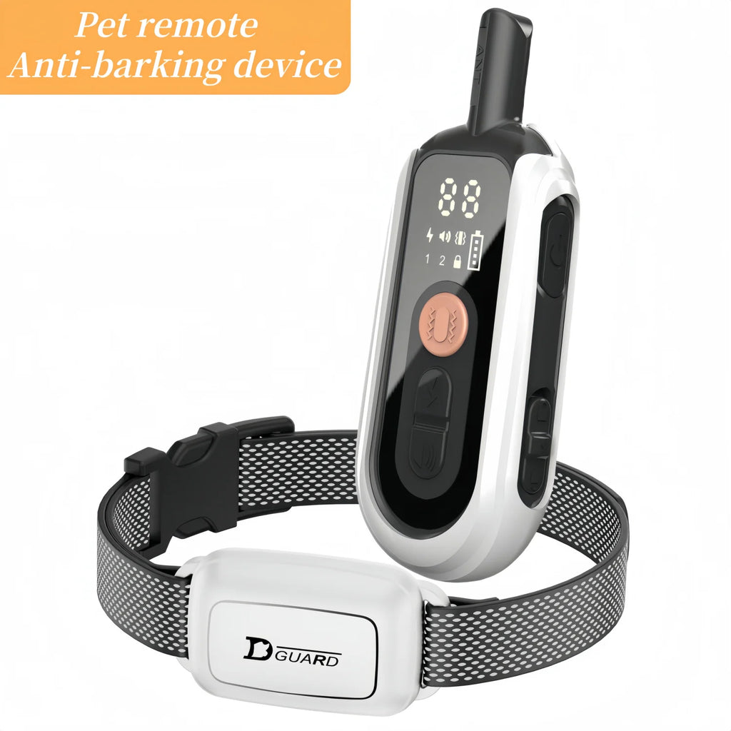 Coleira elétrica de treinamento para cães, à prova d'água, coleira contra latidos para animais de estimação com controle remoto, recarregável, dispositivo antilatido, todos os tamanhos