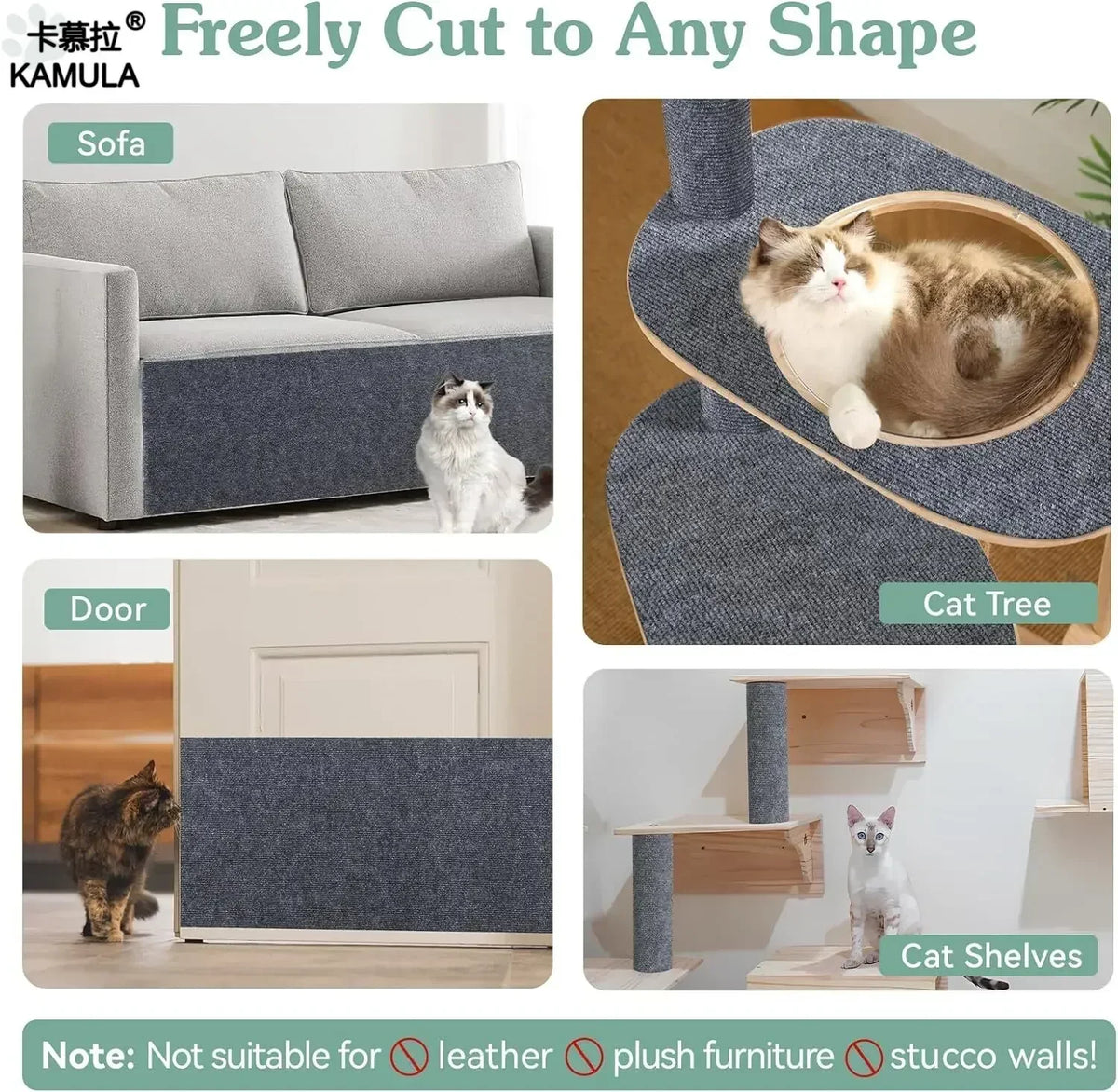 Cortável auto-adesivo tapete gatos placa de risco parede anti gato risco sofá diy gatos placa de risco sofá proteção patas afiar
