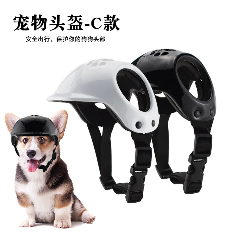 Capacetes para animais de estimação, capacete para gatos, capacete para cães, mini cabeça ao ar livre, chapéu seguro, capacete de motocicleta para cães, acessórios para fotos de animais de estimação