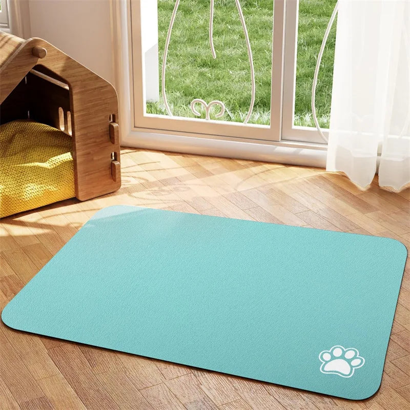 Tapete Absorvente para Alimentação de Animais de Estimação, Tapete para Cães e Gatos para Comida e Água, Fácil de Limpar, Tapetes para Animais de Estimação de Secagem Rápida para Bebedores Desordenados