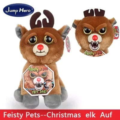 Boneco de Animal de Tamanho Médio Feisty Pets, Panda com Rosto Intercambiável, Brinquedo Interativo para Crianças