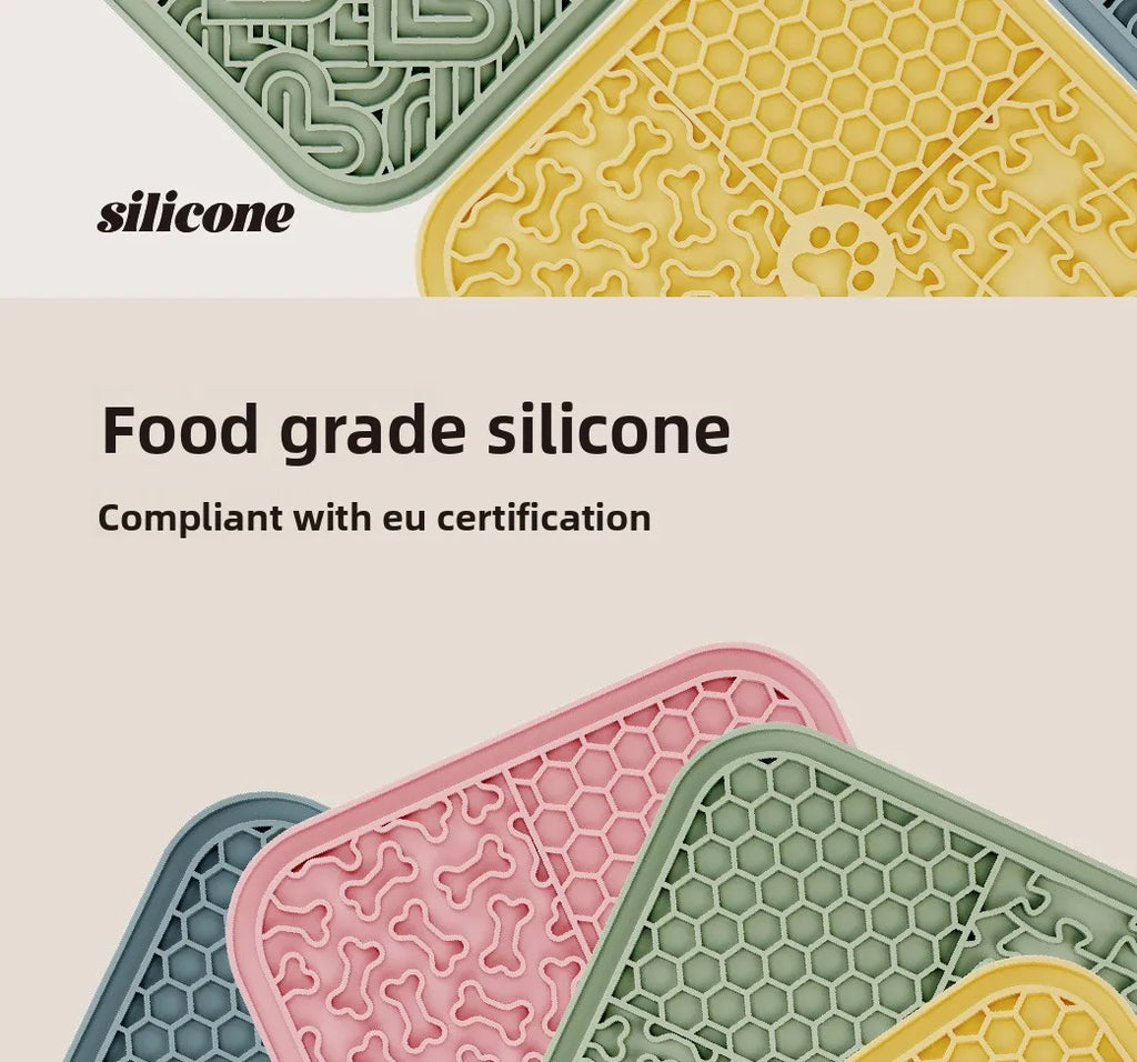 Tapete de Silicone para Lamber para Cães e Gatos, Almofada de Alimentação Lenta, Alívio da Ansiedade, Banho e Higiene, Suprimentos para Animais de Estimação
