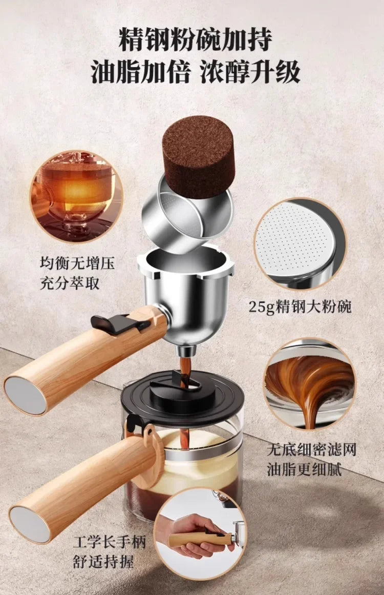 220v urso cafeteira pequena casa espresso semi automática escritório tudo em uma mão americana moer máquina de fermentação bac