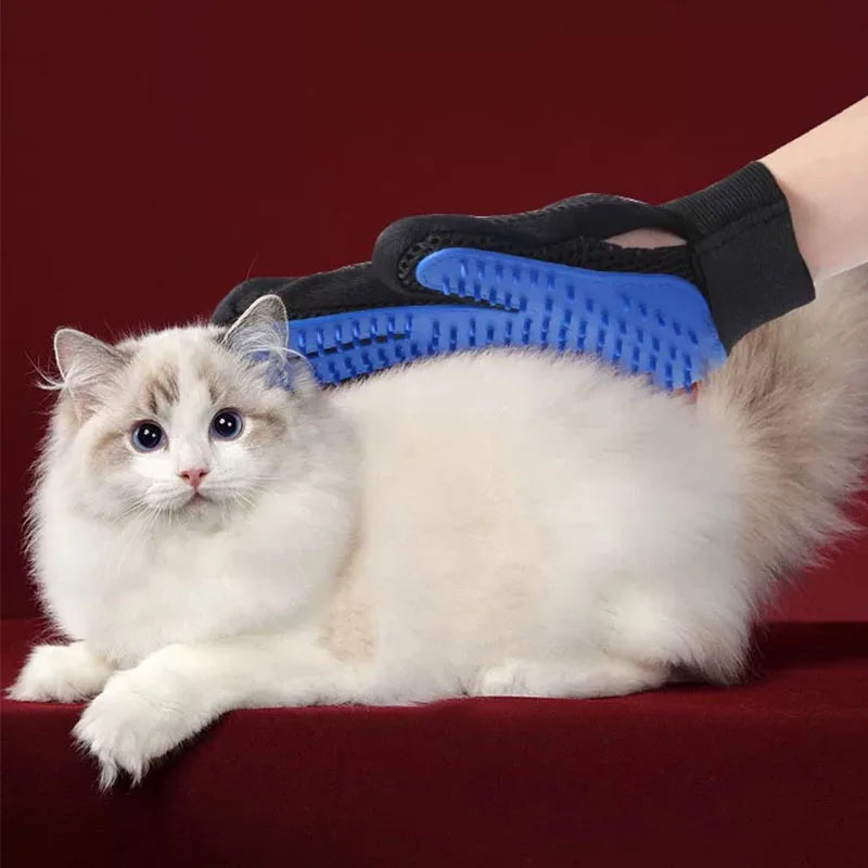 Luva Removedora de Pelos para Cães e Gatos, Escova Massageadora para Higiene e Limpeza de Animais de Estimação, Acessórios para Gatos