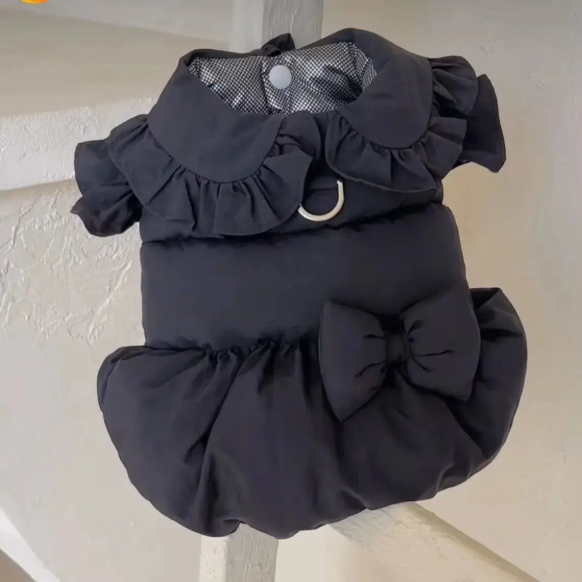 Animal de estimação outono/inverno princesa arco casaco bolha saia outono/inverno roupas tração calor roupas para cães pequenos filhote de cachorro Kasa & Pet