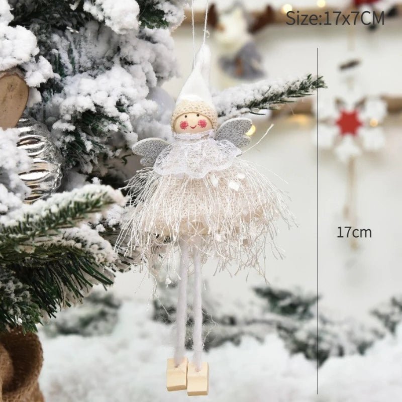 Ano novo 2024 natal anjo bonecas árvore de natal pingente ornamentos navidad 2022 decoração de natal para casa presentes natal noel deco