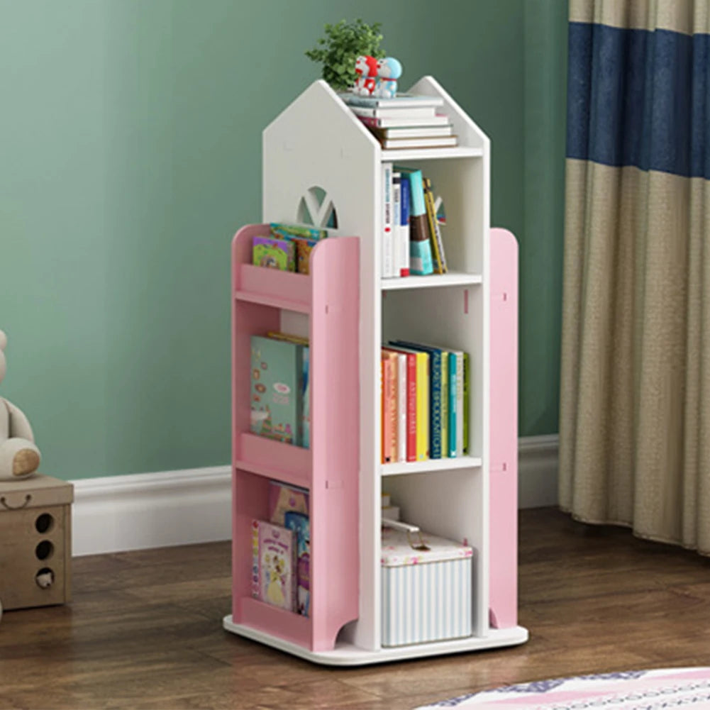 【Breeins】Madre de casa infantil, estante rotativa, livros, brinquedos, organizador de armazenamento, prateleira, armário, decoração de casa