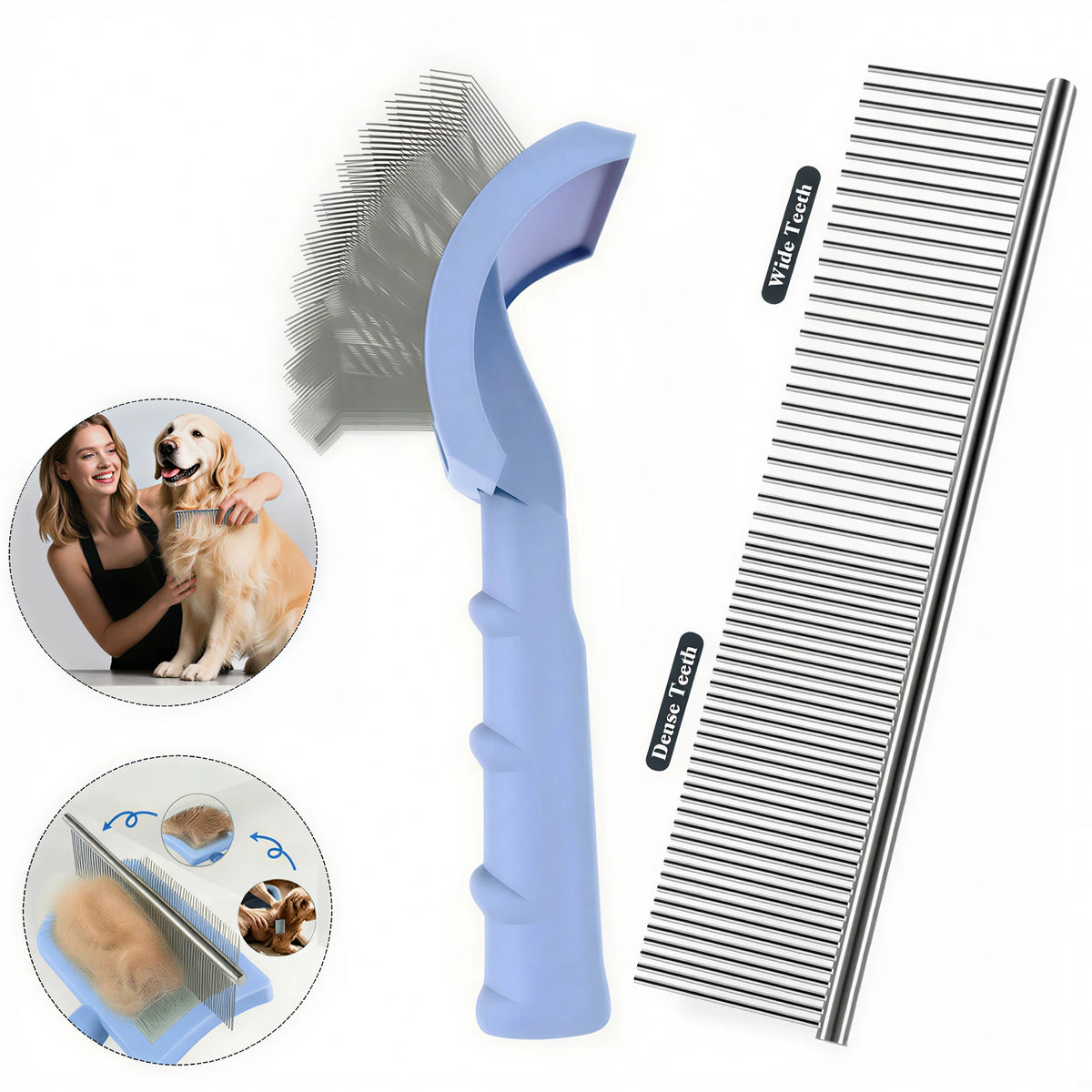 Cão aliciamento pente derramar cabelo remover agulha escova slicker massagem nó aberto pente ferramenta de cabelo grande cão suprimentos para animais de estimação acessórios