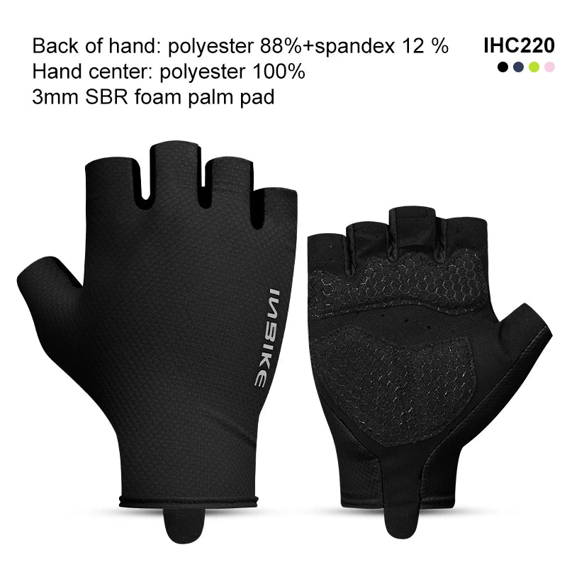 INBIKE Cycling Gloves Half Finger Summer Men Women MTB Gloves Shock-absorption Mountain Bike Sports Gloves Cycling Accessories