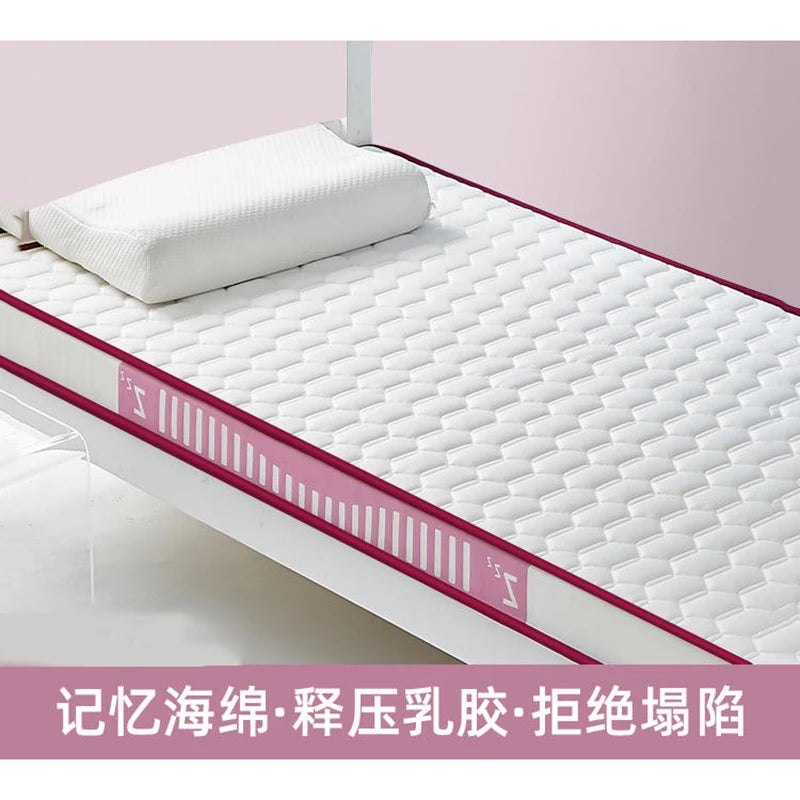 Colchão de Látex e Espuma de Memória para Casa, Crianças, Tatame, Personalizado para Dormitório Estudantil, Solteiro 90x190