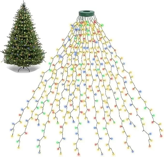 200/280/400leds luzes da corda da árvore de natal decoração interior para festa de natal festival atmosfera presente sala estar decoração