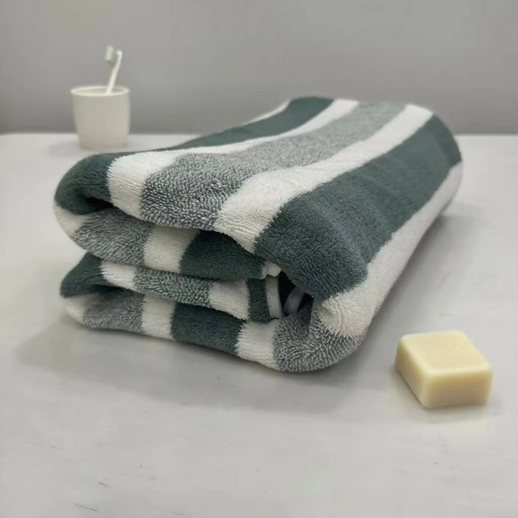 Conjunto de Toalha de Banho 70*140cm e Toalha de Rosto/Mãos 35*75cm, Alta Absorção, Secagem Rápida, Sem Pelos, Durável para Família, Praia e Banheiro