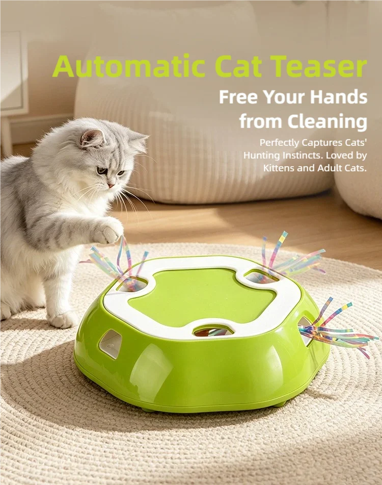 Brinquedo Elétrico Retrátil para Gatos: Placa de Exercício com Múltiplos Buracos para Aliviar o Tédio e Estimular a Energia (Estilo Whack-a-Mole)