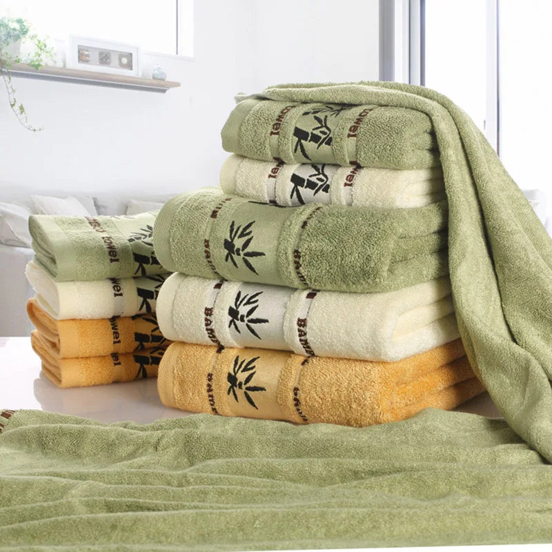 Conjuntos De Toalhas De Fibra De Bambu Para Adultos, Absorvente Grosso, Toalhas De Banheiro De Luxo, Toalha De Rosto, Casa, Conjunto De 1, 4, 6