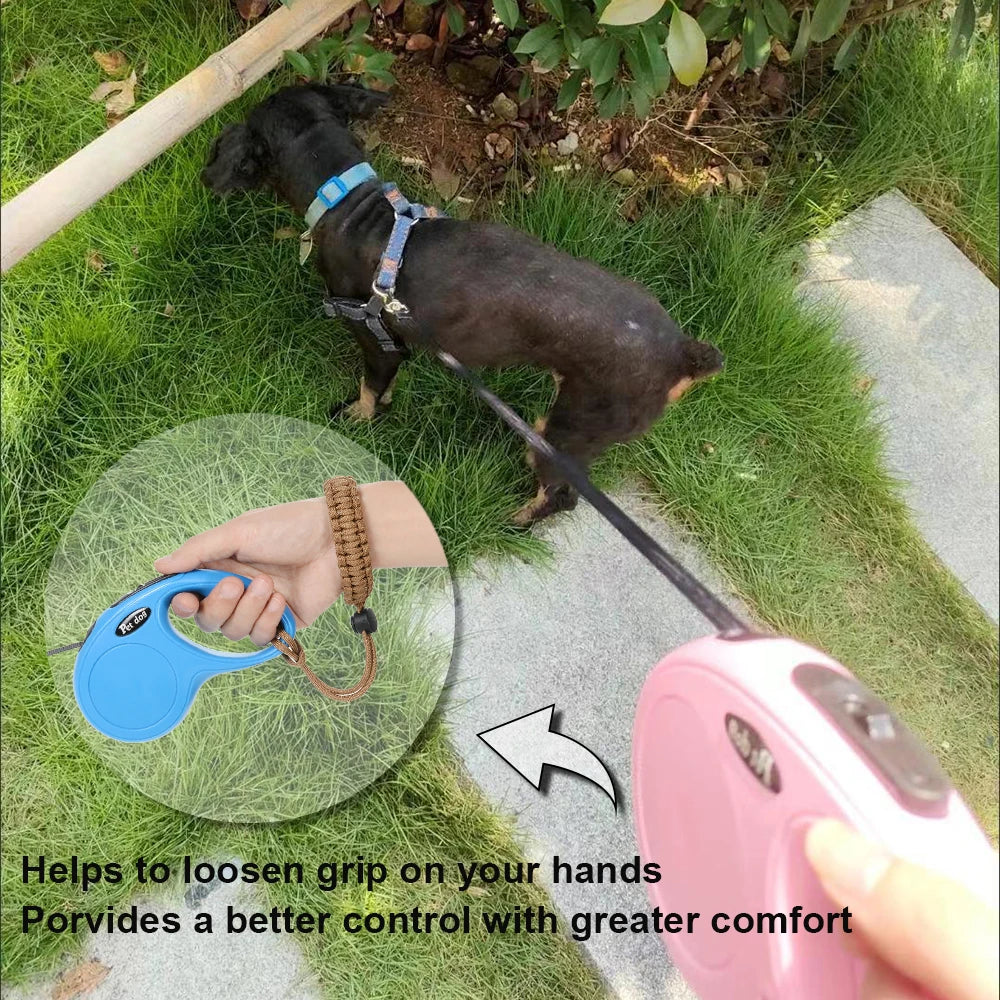 Trela de cachorro mão livre anti-queda pulseira ajustável para filhote de cachorro retrátil corda de tração chihuahua yorkie acessórios