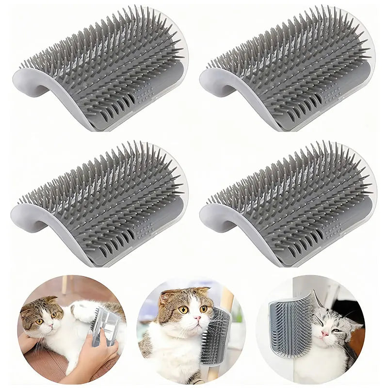 Massageador e Escova para Gatos, para Arranhar e Cuidar de Gatos de Pelagem Curta e Longa, Brinquedo de Massagem Suave para Gatinhos, Produtos para Animais de Estimação