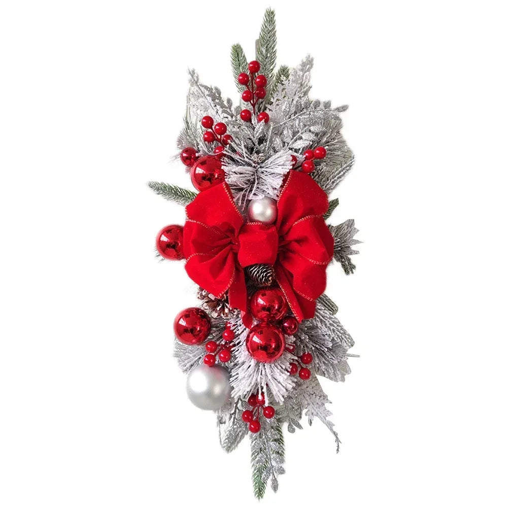 Decoração de escadas pré-iluminadas sem fio acende decorações de escada de natal guarnição guirlanda natal navidad natal