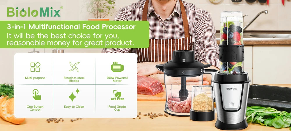 Alta Velocidade Multi Função 500W Processador de Alimentos Meat Grinder Portátil Pessoal Mini Liquidificador Mixer Juicer Moedor Seco 800ml Chopper