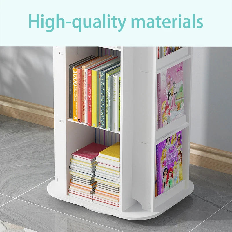【Breeins】Madre de casa infantil, estante rotativa, livros, brinquedos, organizador de armazenamento, prateleira, armário, decoração de casa