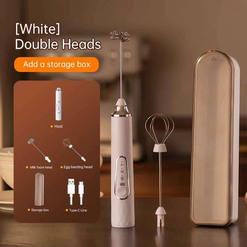 Espumador de Leite Portátil Elétrico Recarregável para Café e Latte, Mixer de Bebidas, Ótima Opção de Presente