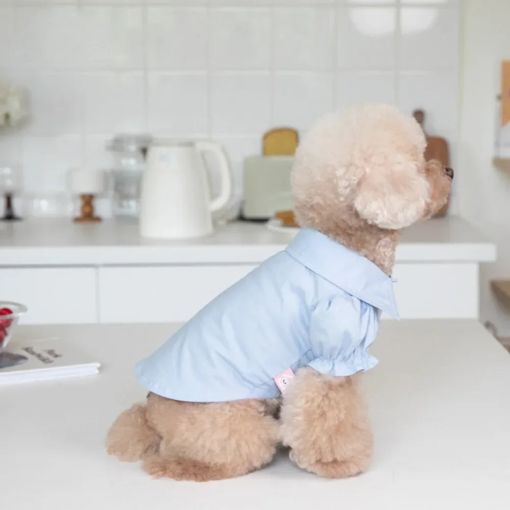 Bonito uniforme escolar plissado para Pet, camisa do cão, gato e cão roupas, saia de pelúcia, INS, outono, inverno