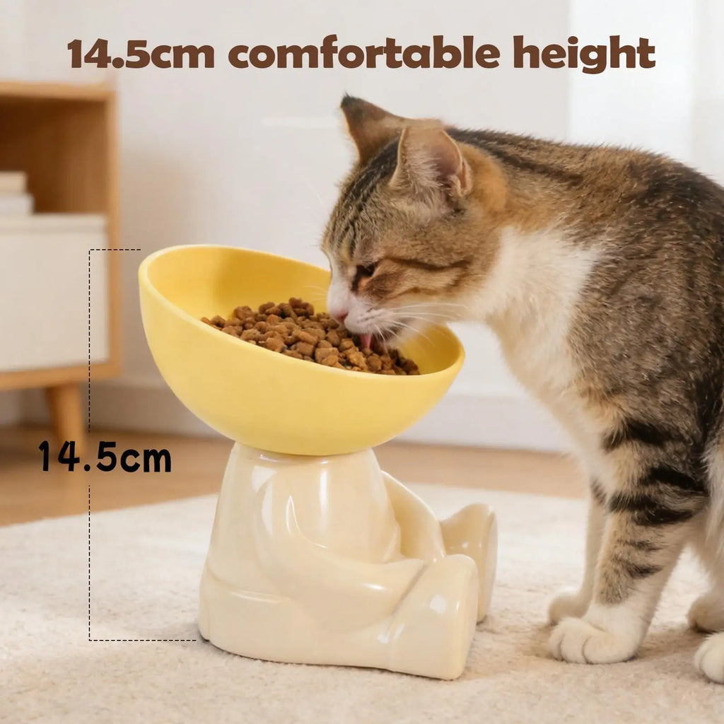 Tigelas para Alimentação de Gatos e Cães, Prato Elevado para Alimentos, Comedouro Antiderrapante para Animais de Estimação, Ideal para Cozinha, Apartamento e Uso Interno