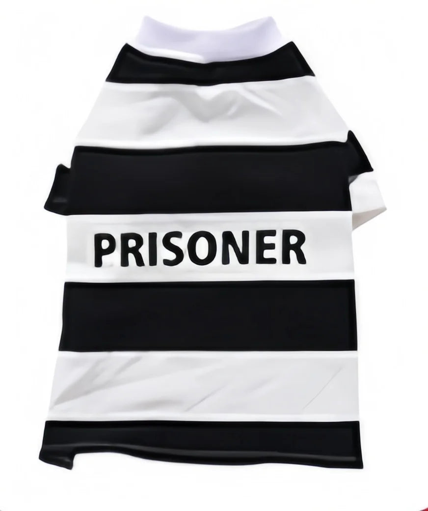 Fantasia de cachorro de prisioneiro para animais de estimação de Halloween