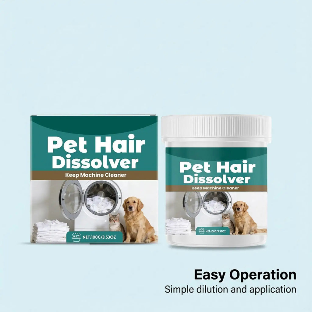 Removedor de Pelos de Animais para Lavagem 100g Aditivo Detergente para Máquina de Lavar Roupas, Carpete, Roupa de Cama, Tecido e Toalha