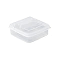 Recipiente de queijo fatiado para geladeira, bloco de manteiga de plástico transparente caixa de armazenamento de fatia de queijo com tampa flip para alimentos de geladeira 1 peça