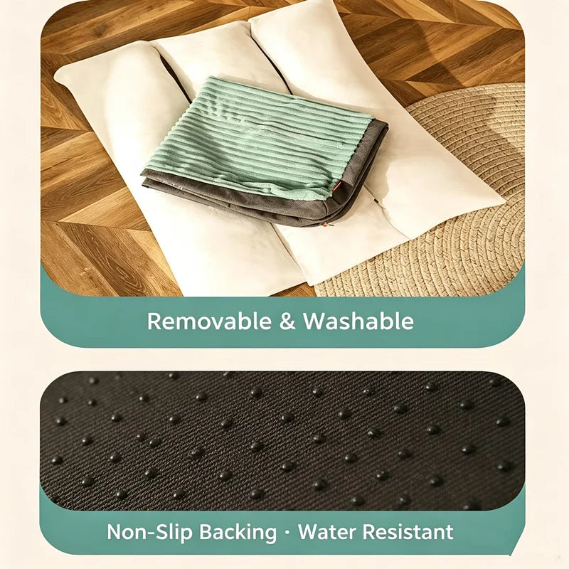Cama para Cães para Dormir, Tapete Universal para Animais de Estimação para Todas as Estações com Capa Removível e Lavável, Almofada para Gatos Resistente a Mordidas, Brinquedo Interativo para Brincar Sozinho