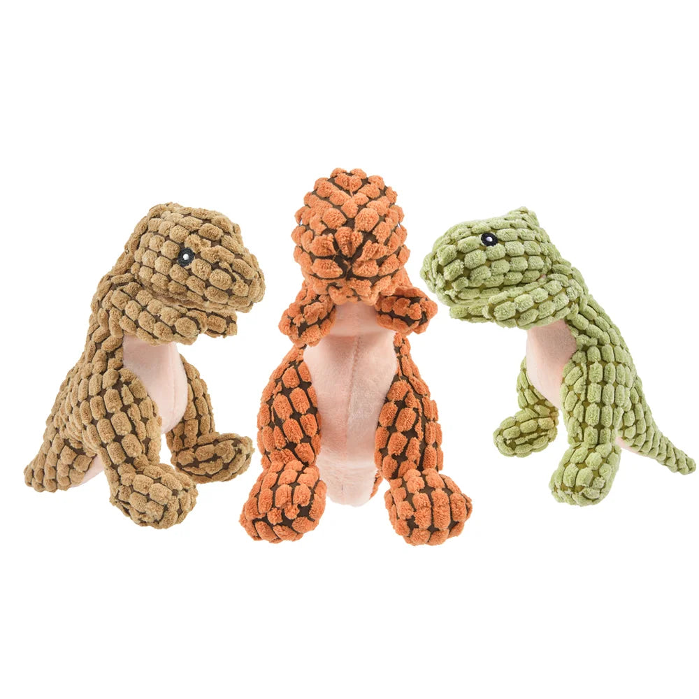 Gatos e cães animais de estimação dinossauro de pelúcia brinquedos interativos cão mastigar brinquedos de pelúcia recheio suprimentos para animais de estimação brinquedos para cães pequenos