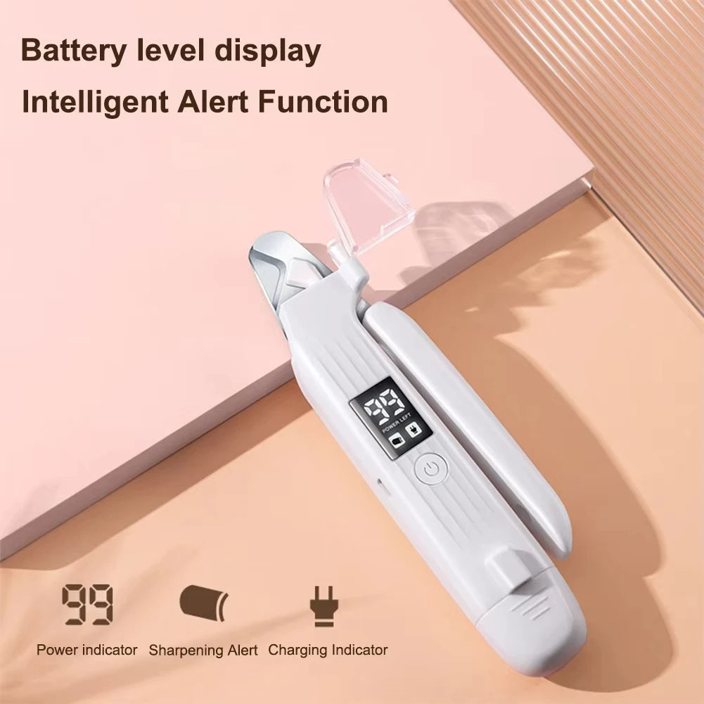2 em 1 aparador de unhas elétrico para animais de estimação com luzes LED moedor de unhas para animais de estimação aparador de unhas e moedor para cães/gatos pequenos, médios e grandes