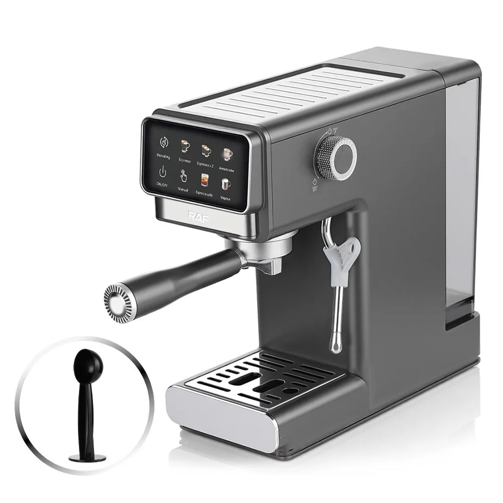 Máquina de café expresso para uso doméstico, extração de alta pressão, máquina de café com espuma de leite a vapor