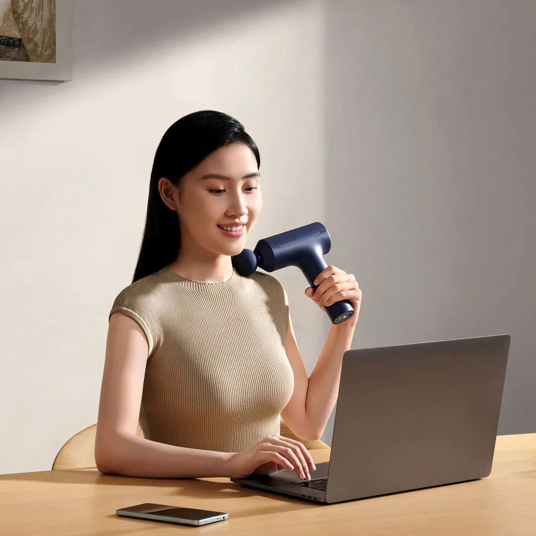 Xiaomi Mi Fascia Gun 3 Muscle Massage Gun Dual Mode 2450mAh 3 Massage Heads 25kg Thrust Shoulder and Neck Relaxation Massager