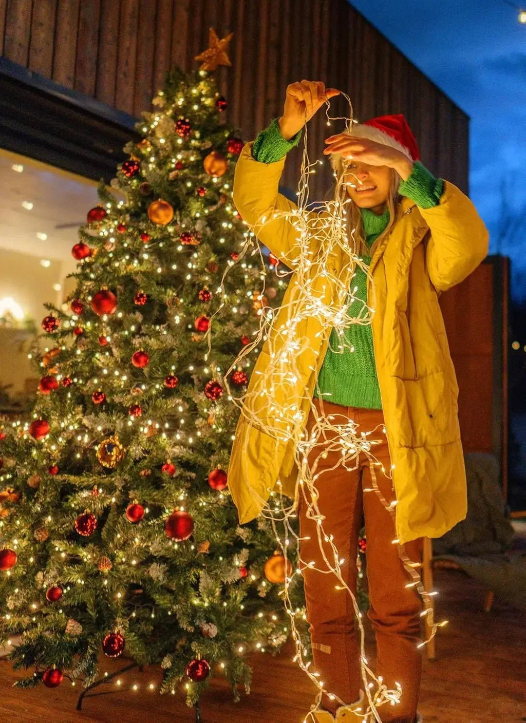 Luzes de cordão LED para decoração de árvore de Natal, guirlanda de Halloween e Ano Novo, luzes de fada com alimentação DC EU/US para decoração de casamento, festa e Natal