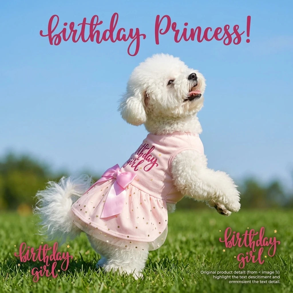 Vestido para cachorro e menina, roupas para animais de estimação, cachorrinho, laço rosa, tule, lantejoulas, roupas para cachorro