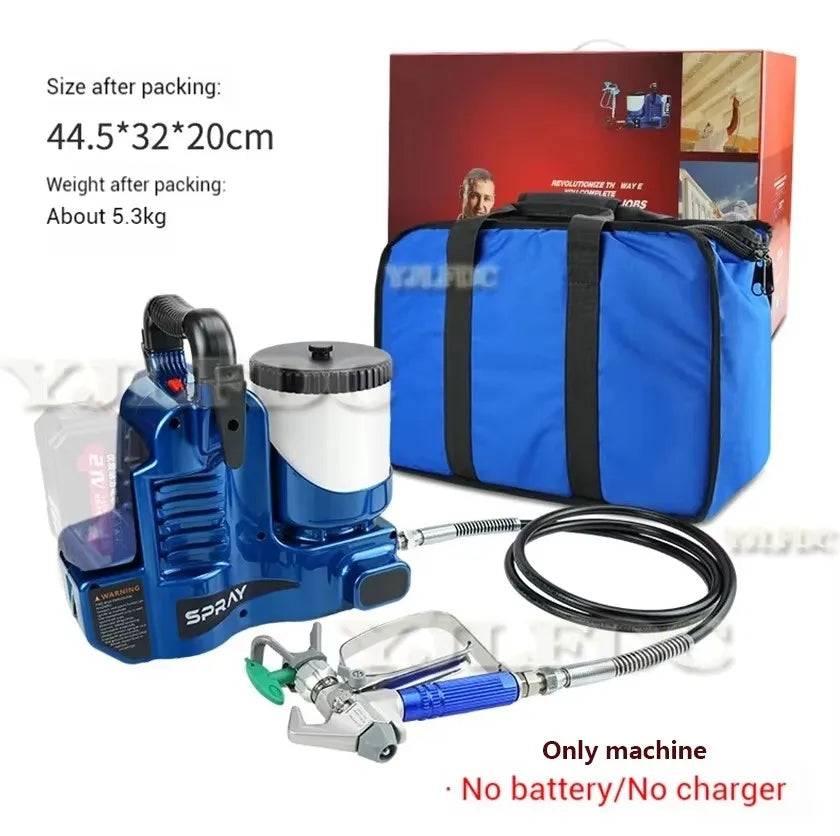 Pulverizador mal ventilado de alta pressão, pulverizador elétrico de tinta, bateria de lítio recarregável, estilo mochila pequena, portátil