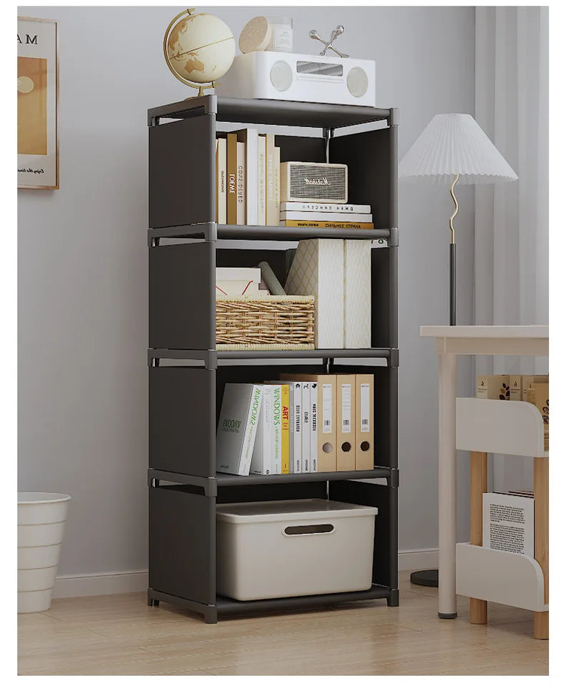 Estante de Livros Multicamadas de Fácil Montagem, Prateleira de Armazenamento para Sala de Estar, Quarto e Estudo, Ideal para Livros, Brinquedos e Diversos