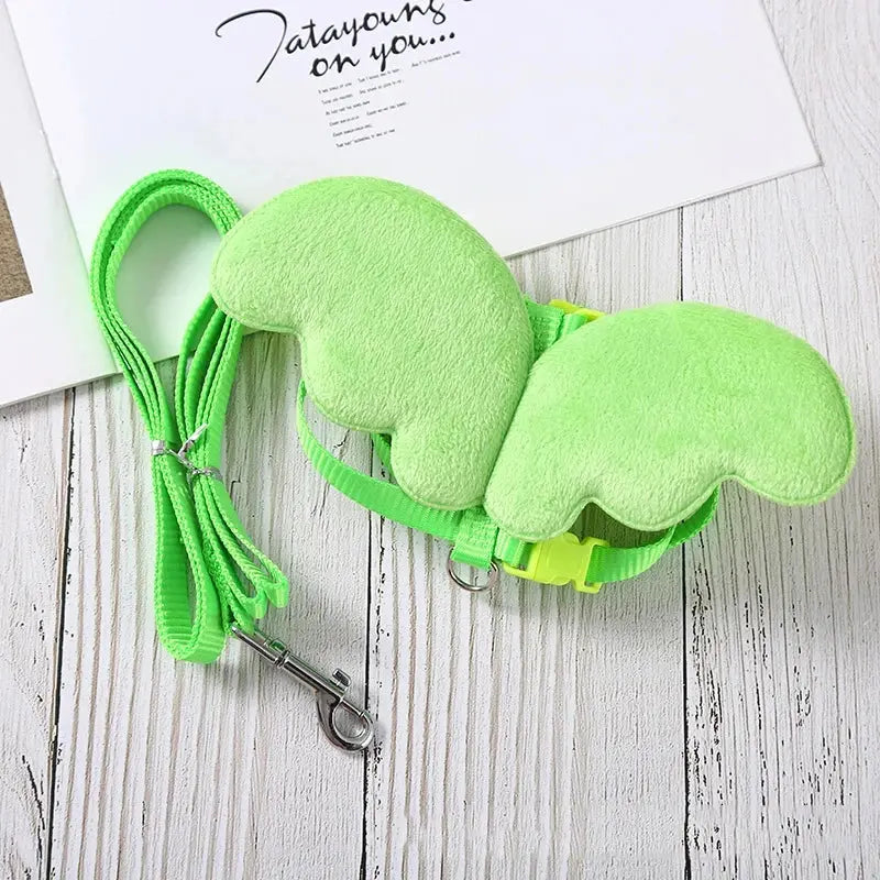Coleira de pato com asa fofa, arnês de segurança para gato de estimação, filhote de cachorro, gatinho, corda de reboque ajustável, suprimentos para animais de estimação, animais pequenos Kasa & Pet