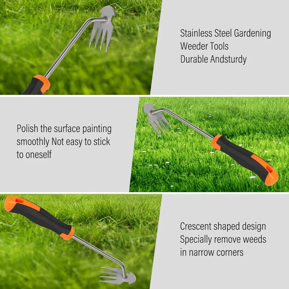 Ferramenta Portátil para Remoção de Ervas Daninhas, para Ferramentas Manuais de Jardinagem, Cultivo de Vegetais, Quintal e Remoção de Ervas Daninhas