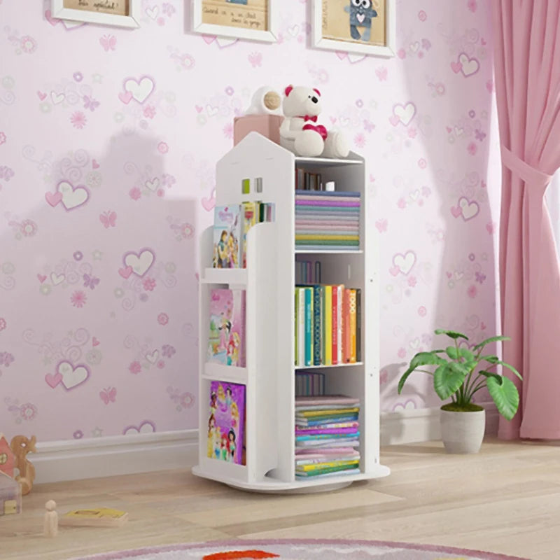 【Breeins】Madre de casa infantil, estante rotativa, livros, brinquedos, organizador de armazenamento, prateleira, armário, decoração de casa