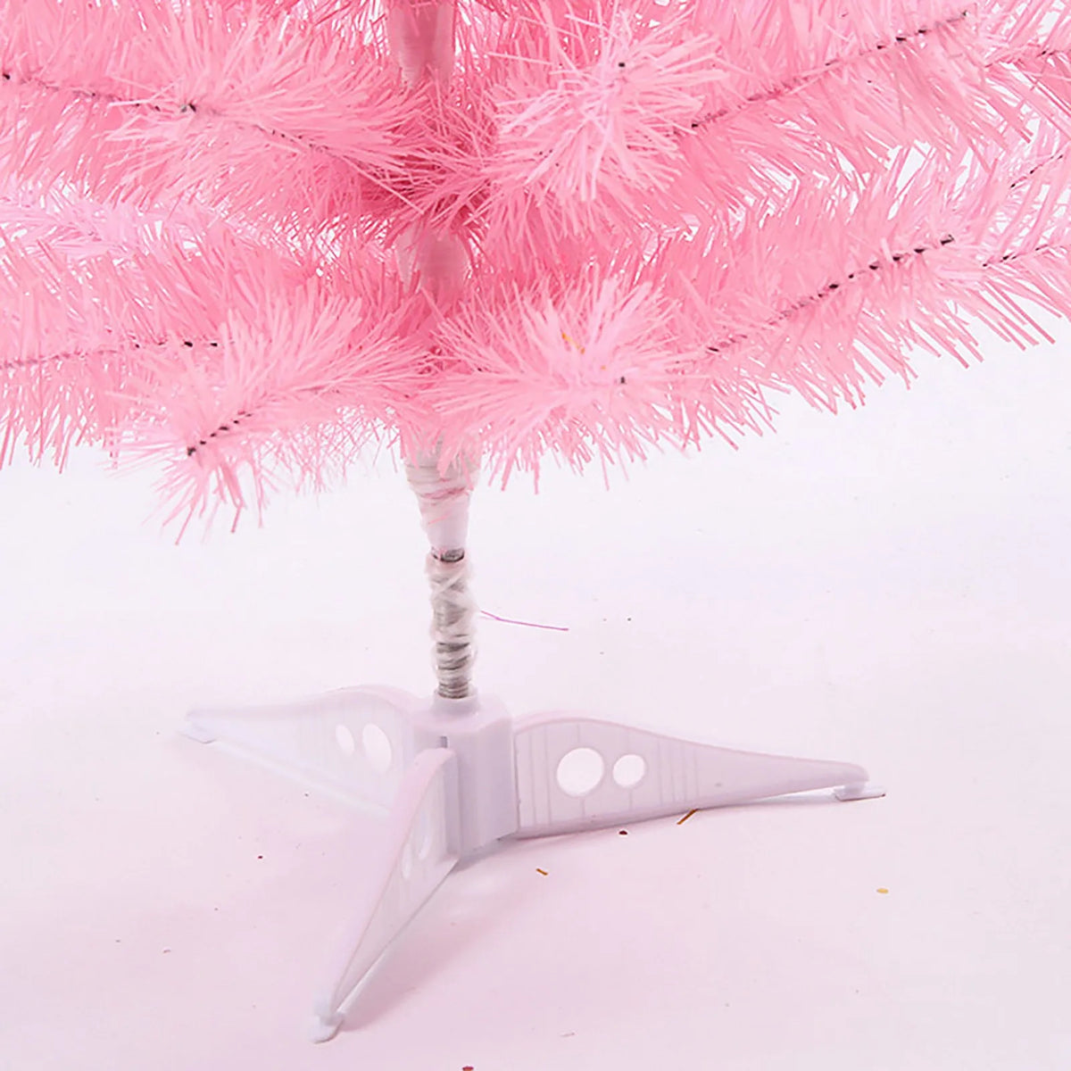 Árvore de natal artificial 45/60cm rosa desktop reunindo pinheiro de natal com luz decoração de natal ornamentos de janela presente