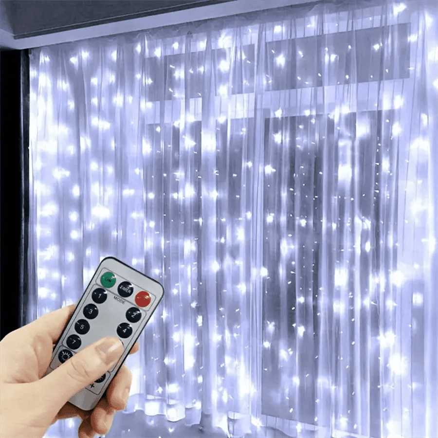 Luzes de fadas de natal guirlanda de casamento ao ar livre 8 modo led usb cortina luz corda festa decoração do feriado jardim luz navidad