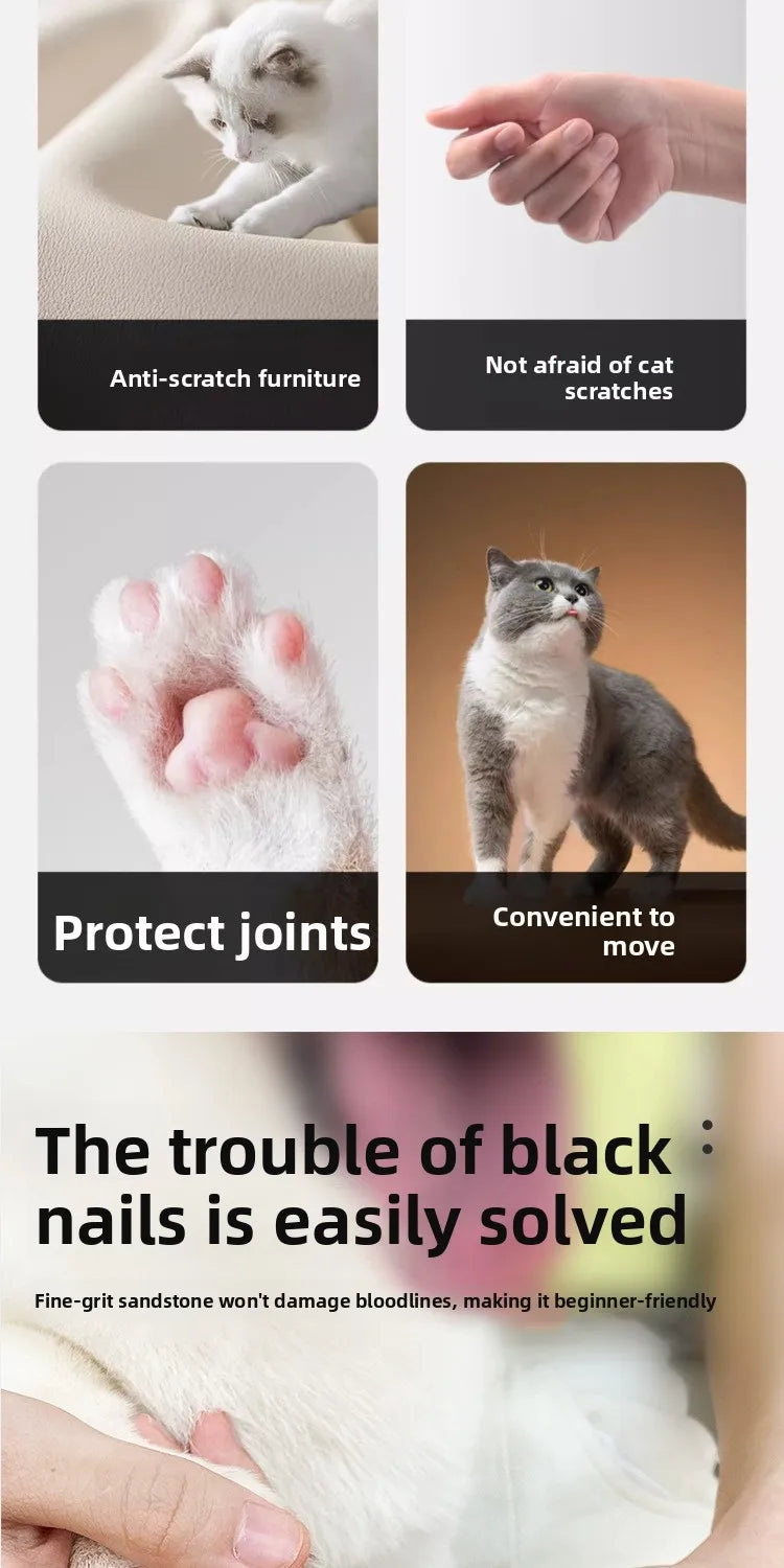 Grande Cortador de Unhas Elétrico para Animais de Estimação, Lixadeira de Unhas para Cães e Gatos, Aparador de Unhas para Higiene e Limpeza de Pets
