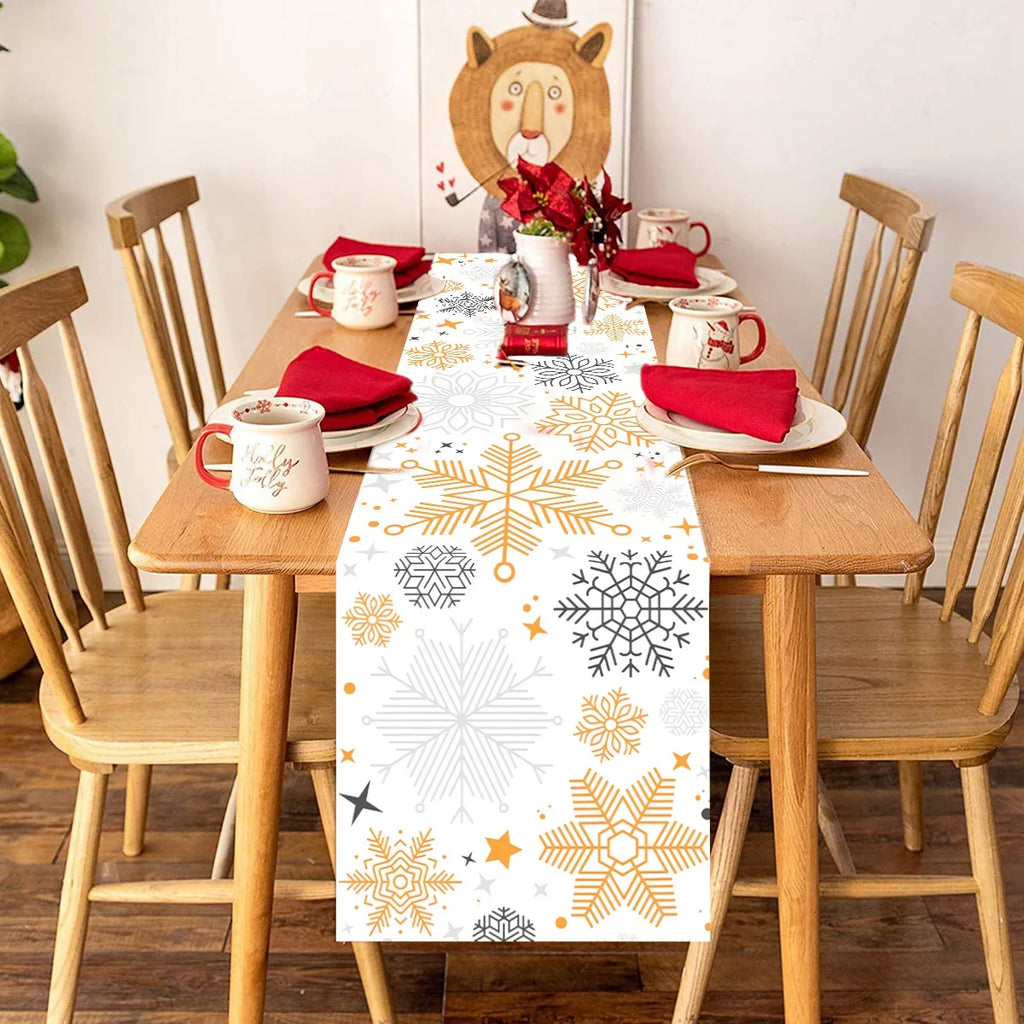 Natal papai noel corredor de mesa navidad natal noel árvore boneco de neve bandeira de mesa feliz natal decoração para casa 2025 ano novo 2026