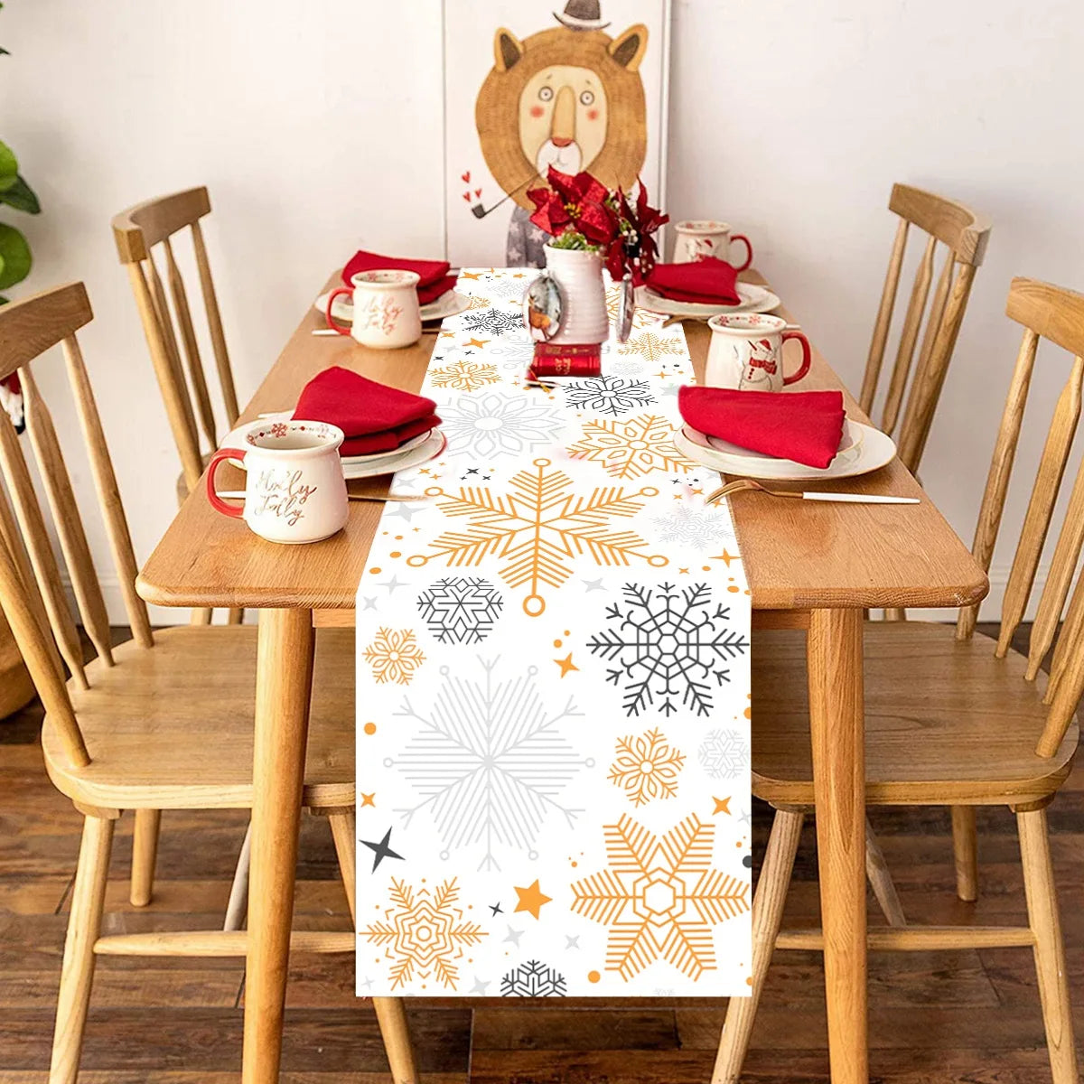 Natal papai noel corredor de mesa navidad natal noel árvore boneco de neve bandeira de mesa feliz natal decoração para casa 2025 ano novo 2026