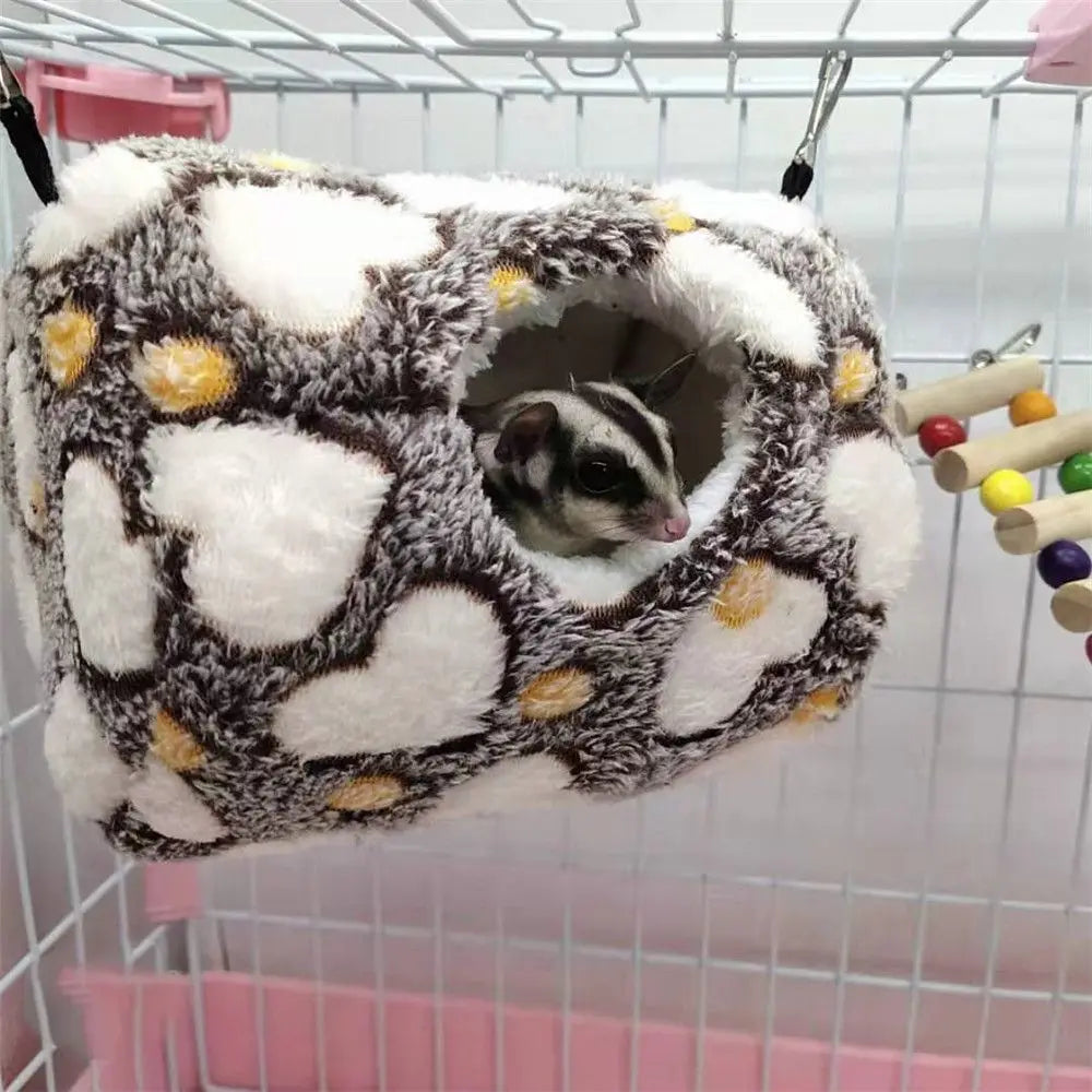 Pelúcia Pendurado Ninho De Pássaro, Camas De Esquilo, Gaiola De Hamster, Pet Hammock, Pet Sleeping Bag, Pet Shop