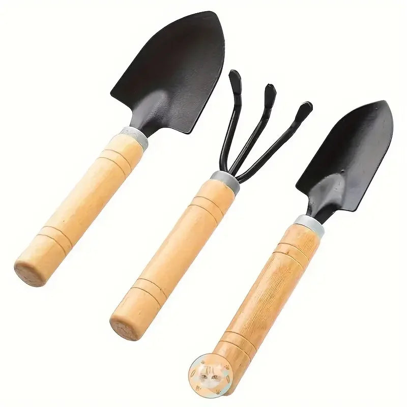 Mini Kit Jardinagem com Rake Trowel e Pá, Garden Tool Set, Plantas Suculentas e Cultivo do Solo
